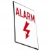 Emaljskylt ALARM (whithout holes) vit - röd 6 x 10 cm modell 33-5