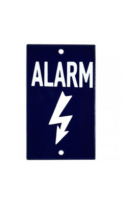 Emaljskylt ALARM blå - vit 6 x 10 cm modell 34-5 Emaljskylt ALARM blå - vit 6 x 10 cm modell 34-5