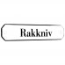 Emaljskylt Rakkniv vit - svart 10 x 2 cm modell 30-5