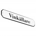 Emaljskylt Vinkällare vit - svart 10 x 2 cm modell 30-5