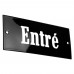 Emaljskylt Entré svart - vit 12 x 5 cm modell 8-5