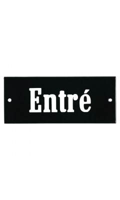 Emaljskylt Entré svart - vit 12 x 5 cm modell 8-5 Emaljskylt Entré svart - vit 12 x 5 cm modell 8-5
