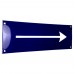 Emaljskylt Arrow blå - vit 35 x 10 cm modell 11-5