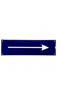 Emaljskylt Arrow blå - vit 35 x 10 cm modell 11-5 Emaljskylt Arrow blå - vit 35 x 10 cm modell 11-5