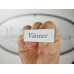 Emaljskylt Vänner vit - svart 6 x 2 cm modell 9-5