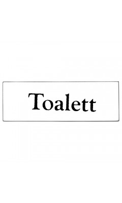Emaljskylt Toalett vit - svart 6 x 2 cm modell 9-5 Emaljskylt Toalett vit - svart 6 x 2 cm modell 9-5