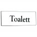 Emaljskylt Toalett vit - svart 6 x 2 cm modell 9-5 Emaljskylt Toalett vit - svart 6 x 2 cm modell 9-5