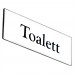 Emaljskylt Toalett vit - svart 6 x 2 cm modell 9-5 Emaljskylt Toalett vit - svart 6 x 2 cm modell 9-5