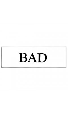 Emaljskylt BAD vit - svart 6 x 2 cm modell 9-5 Emaljskylt BAD vit - svart 6 x 2 cm modell 9-5