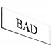 Emaljskylt BAD vit - svart 6 x 2 cm modell 9-5