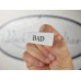 Emaljskylt BAD vit - svart 6 x 2 cm modell 9-5