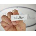 Emaljskylt Skafferi vit - svart 6 x 2 cm modell 9-5