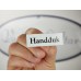 Emaljskylt Handduk vit - svart 6 x 2 cm modell 9-5