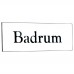 Emaljskylt Badrum vit - svart 6 x 2 cm modell 9-5