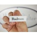 Emaljskylt Badrum vit - svart 6 x 2 cm modell 9-5
