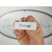 Emaljskylt Privat vit - svart 6 x 2 cm modell 9-5