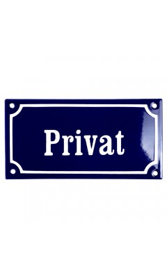 Emaljskylt Privat blå - vit 15 x 7,5 cm modell 11-5 Emaljskylt Privat blå - vit 15 x 7,5 cm modell 11-5