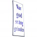 Emaljskylt Var god stäng grinden vit - blå 8 x 20 cm modell 47-5
