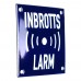 Emaljskylt INBROTTS LARM blå - vit 10 x 10 cm modell 34-5