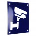 Emaljskylt CCTV blå - vit 10 x 10 cm modell 34-5