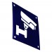 Emaljskylt CCTV blå - vit 10 x 10 cm modell 34-5