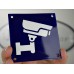 Emaljskylt CCTV blå - vit 10 x 10 cm modell 34-5