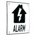 Emaljskylt ALARM flash vit - svart 10 x 10 cm modell 35-5
