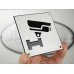 Emaljskylt CCTV vit - svart 10 x 10 cm modell 35-5