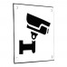 Emaljskylt CCTV vit - svart 10 x 10 cm modell 35-5