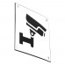 Emaljskylt CCTV vit - svart 10 x 10 cm modell 35-5