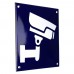 Emaljskylt CCTV Large blå - vit 15 x 15 cm modell 34-5