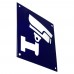 Emaljskylt CCTV Large blå - vit 15 x 15 cm modell 34-5