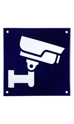 Emaljskylt CCTV Large blå - vit 15 x 15 cm modell 34-5 Emaljskylt CCTV Large blå - vit 15 x 15 cm modell 34-5