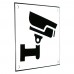 Emaljskylt CCTV Large vit - svart 15 x 15 cm modell 35-5