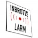 Emaljskylt INBROTTS LARM vit - svart 15 x 15 cm modell 35-5
