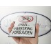 Emaljskylt CYKEL-PARKERING FÖRBJUDEN vit - svart 12 x 20 cm modell 35-5