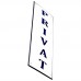 Emaljskylt PRIVAT vit - blå 8 x 20 cm modell 37-5