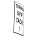 Emaljskylt TORKA UPP TACK! vit - svart 6 x 15 cm modell 20-5