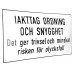 Emaljskylt IAKTAG ORDNING OCH SNYGGHET vit - svart 36 x 20 cm modell 20-5