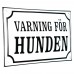 Emaljskylt VARNING FÖR HUNDEN vit - svart 20 x 12 cm modell 10-5 Emaljskylt VARNING FÖR HUNDEN vit - svart 20 x 12 cm modell 10-5