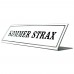 Emaljskylt KOMMER STRAX vit - svart 20 x 6 cm modell 46-5 Emaljskylt KOMMER STRAX vit - svart 20 x 6 cm modell 46-5
